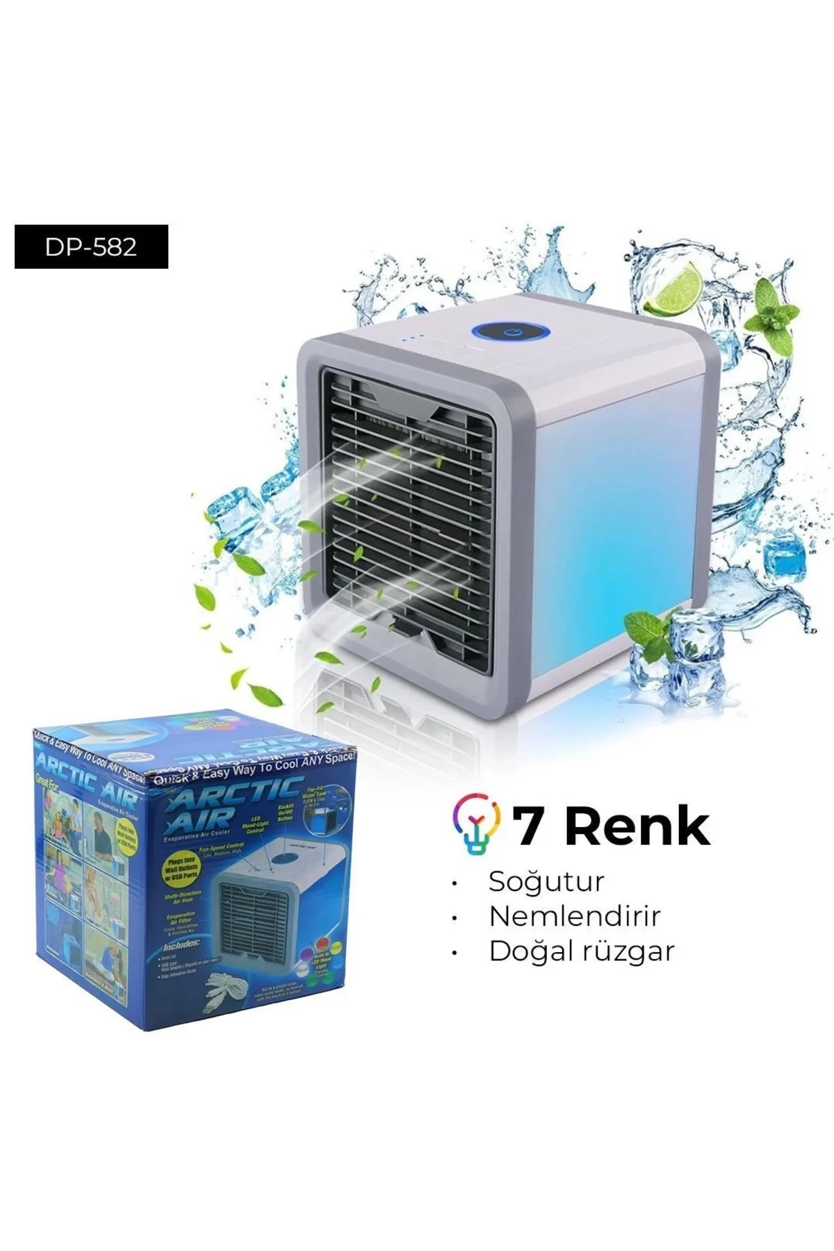 Dekoratif Gemi Modeli 7 Renk Işıklı Hava Nemlendirici ve Oda Koku