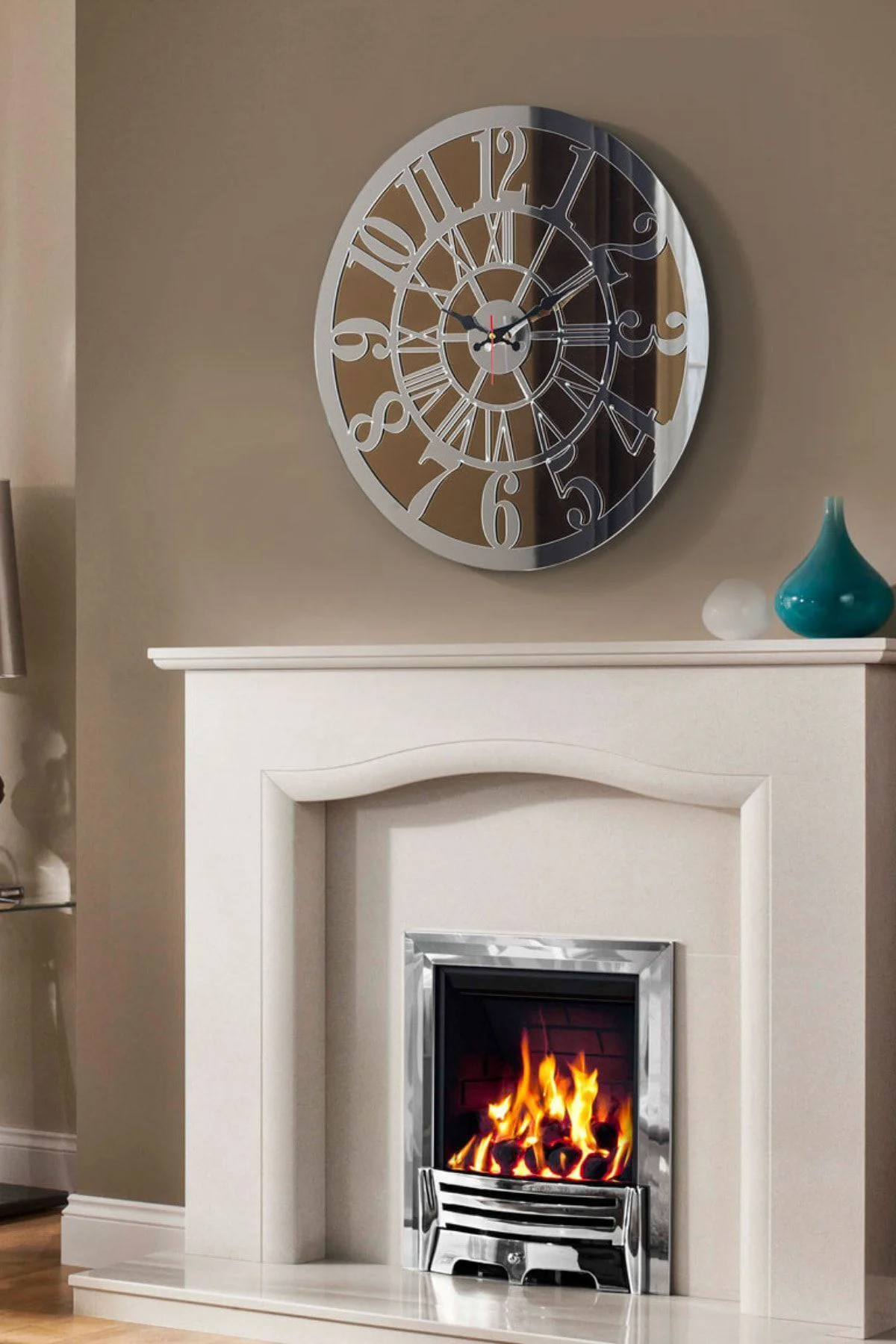 Dekoratif Gerçek Aynalı (gold Veya Gümüş Seçeneği)duvar Saati