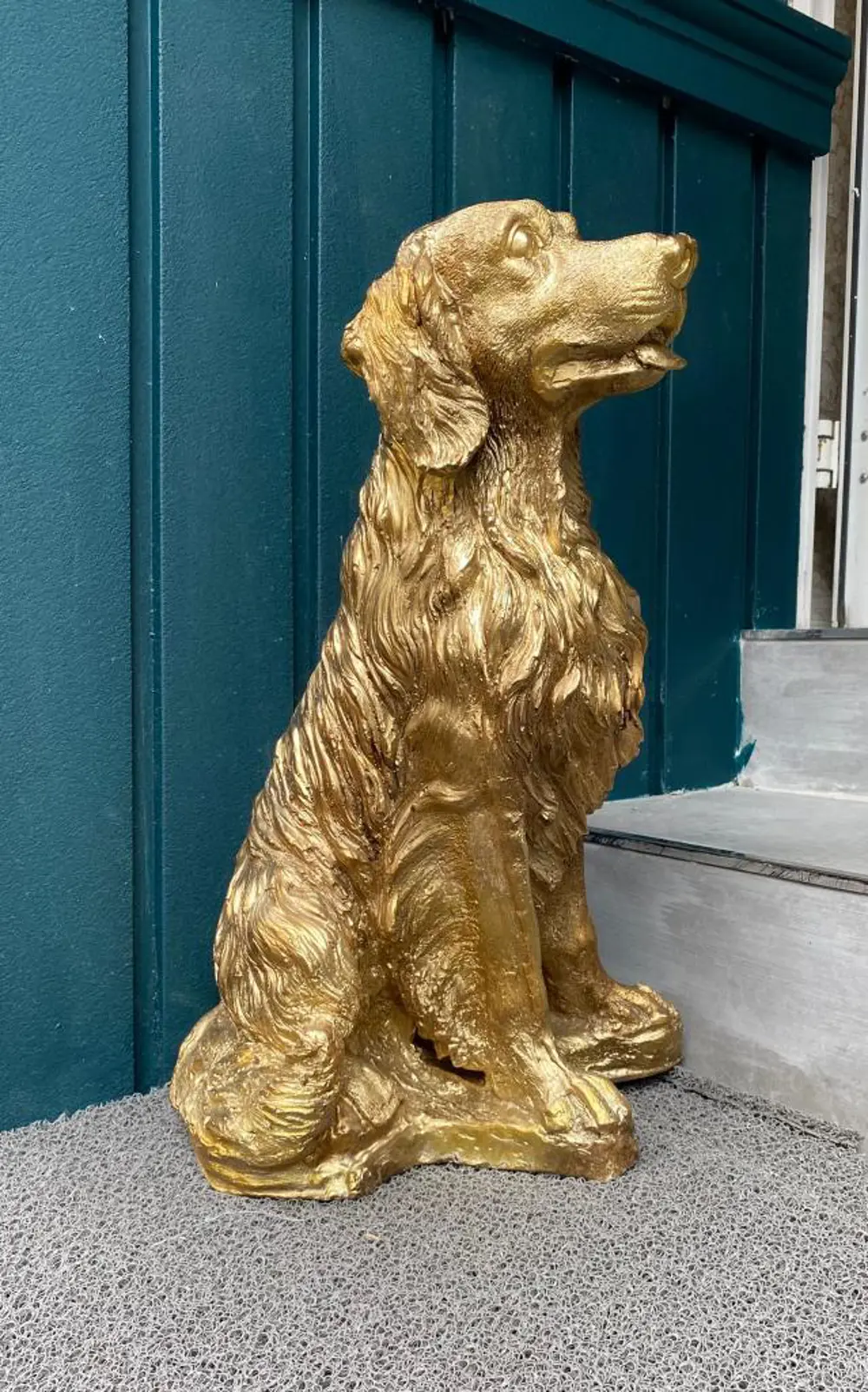 Dekoratif  Golden Köpek Biblo Avcı Köpeği Heykel