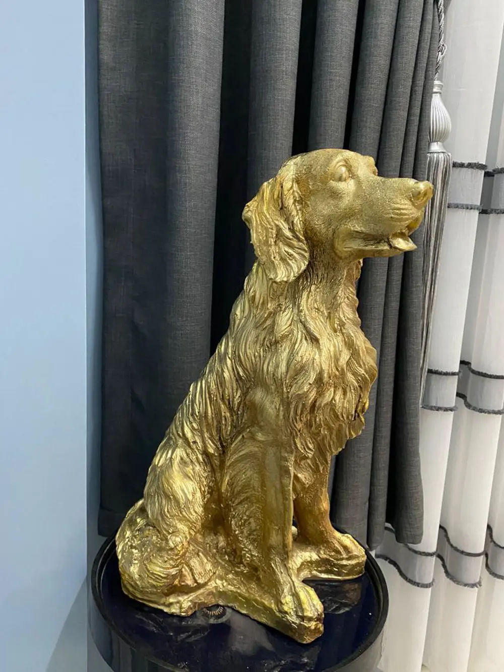 Dekoratif  Golden Köpek Biblo Avcı Köpeği Heykel