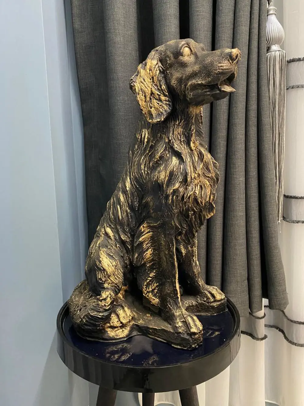 Dekoratif  Golden Köpek Biblo Avcı Köpeği Heykel