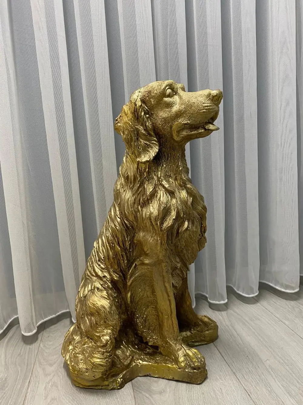 Dekoratif  Golden Köpek Biblo Avcı Köpeği Heykel