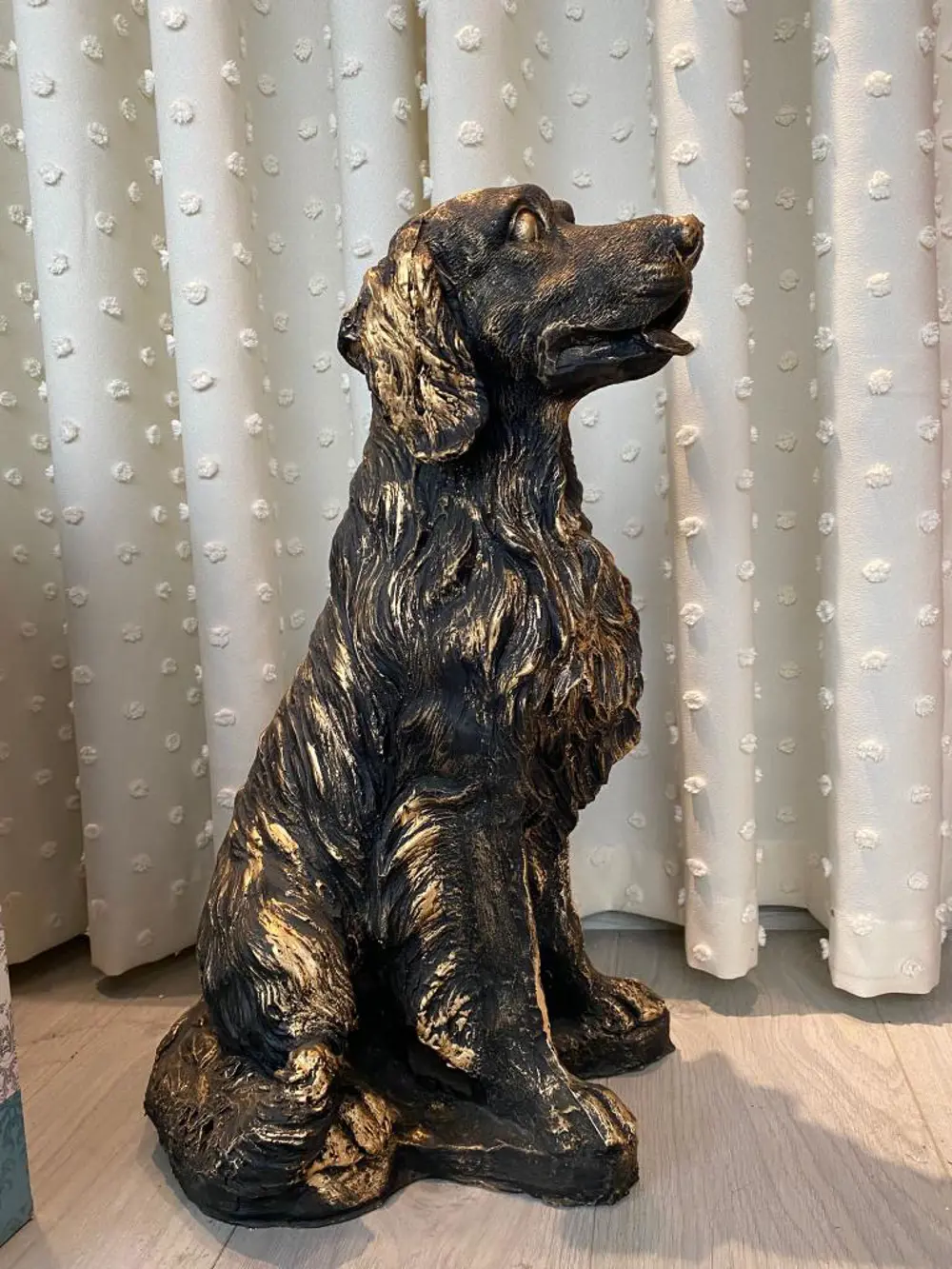 Dekoratif  Golden Köpek Biblo Avcı Köpeği Heykel