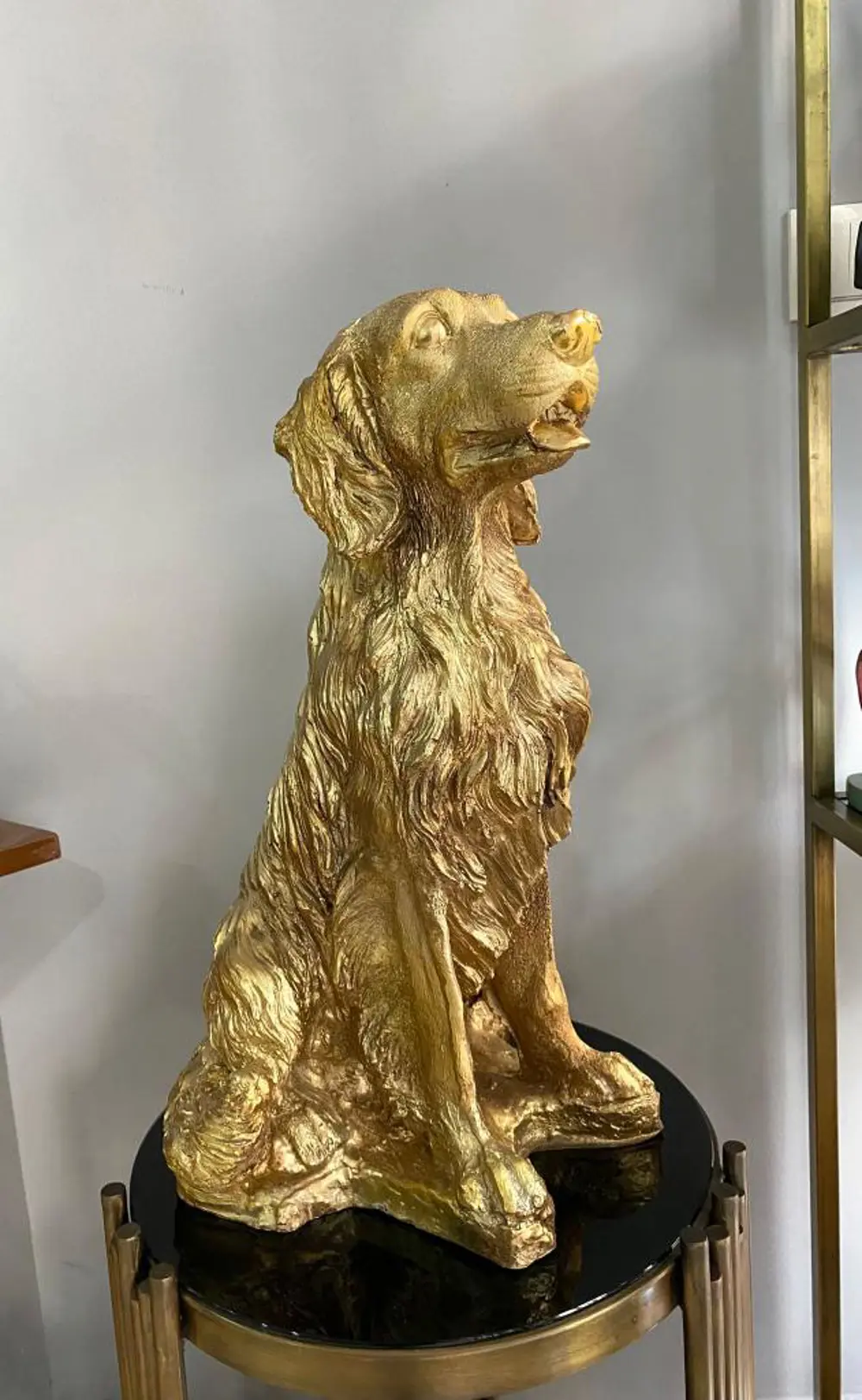 Dekoratif  Golden Köpek Biblo Avcı Köpeği Heykel