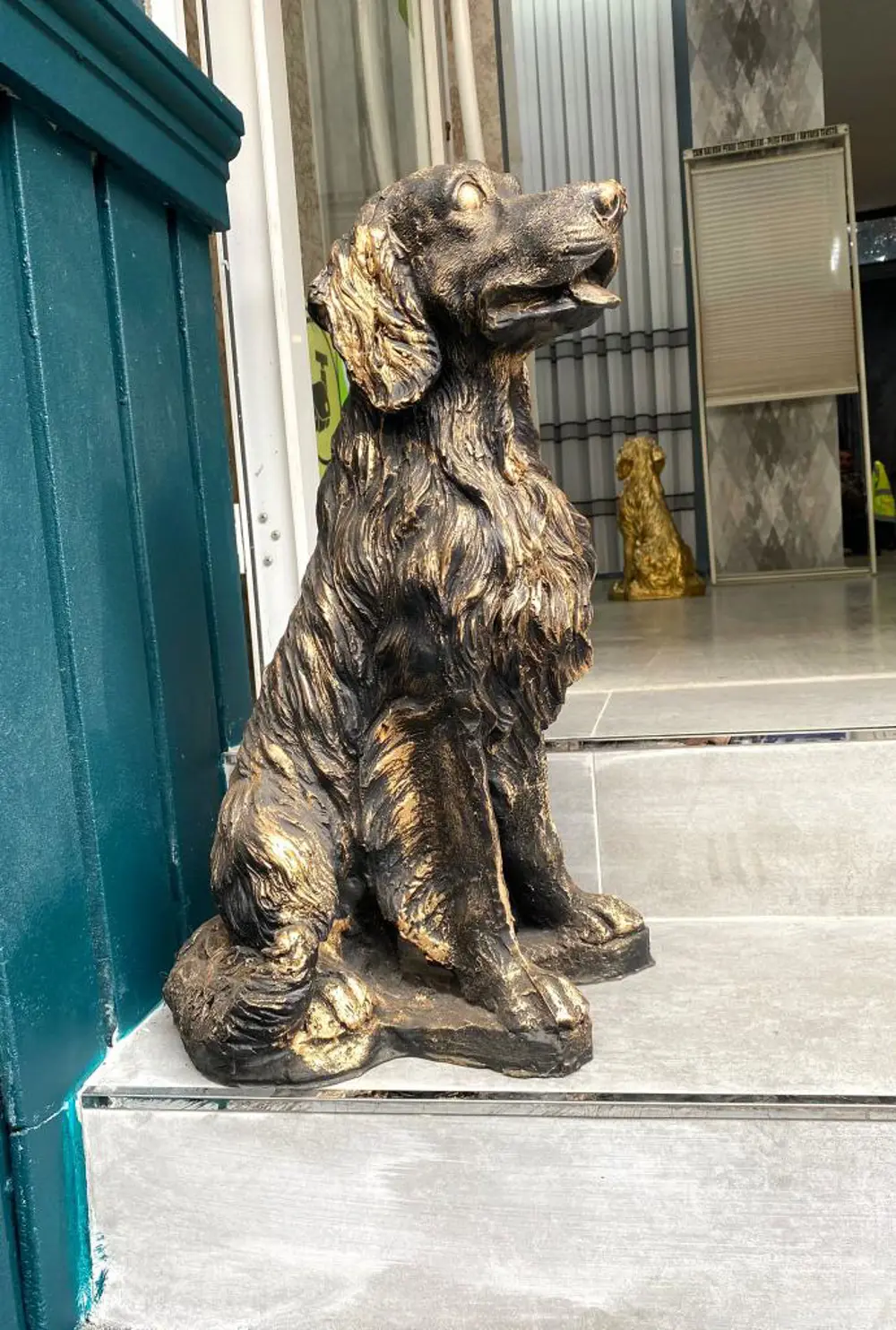 Dekoratif  Golden Köpek Biblo Avcı Köpeği Heykel