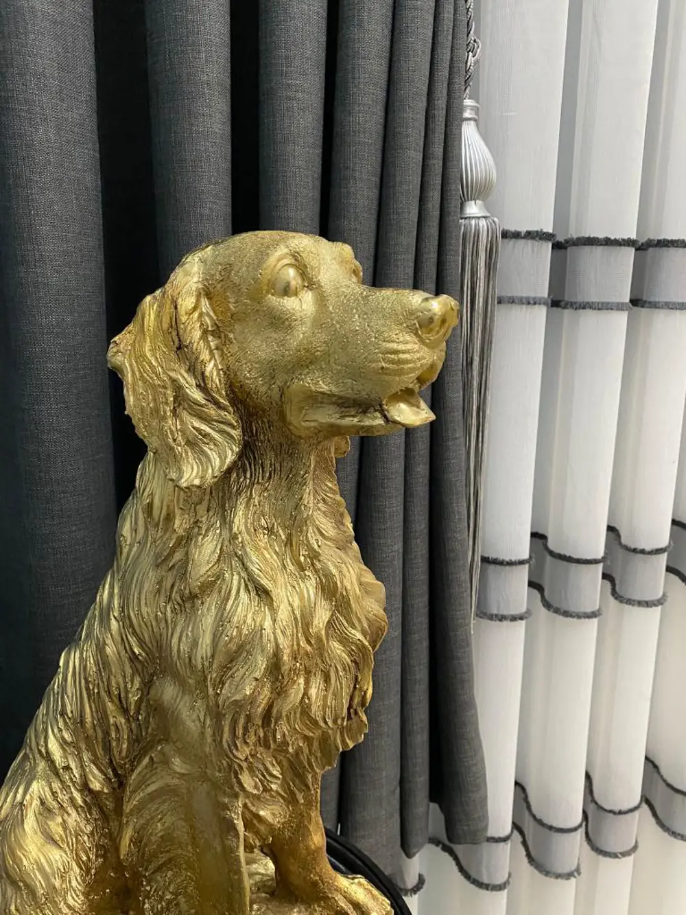 Dekoratif  Golden Köpek Biblo Avcı Köpeği Heykel