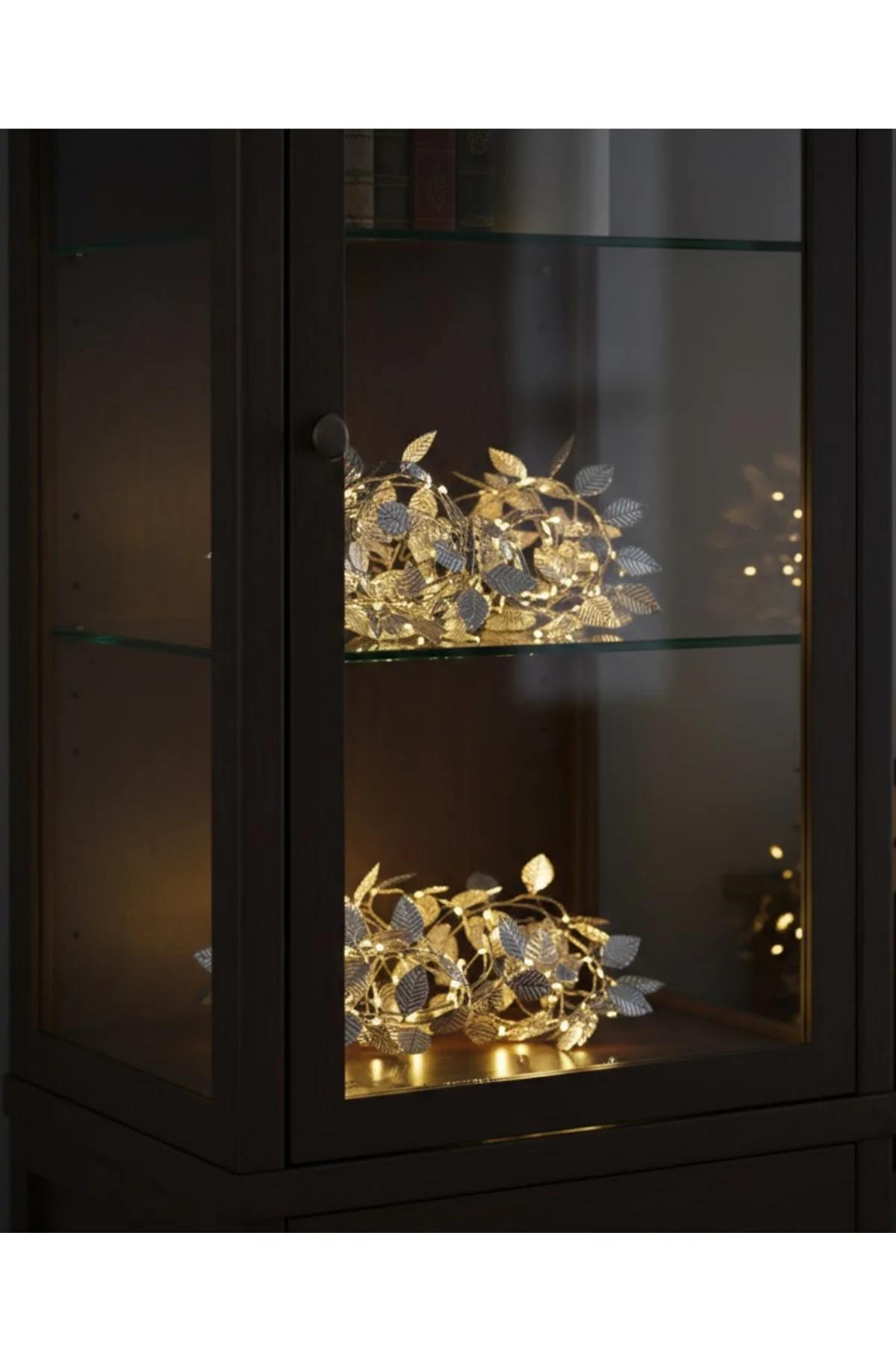 Dekoratif Gümüş Yaprak LED Aydınlatma Pilli Şık Ortam Işığı