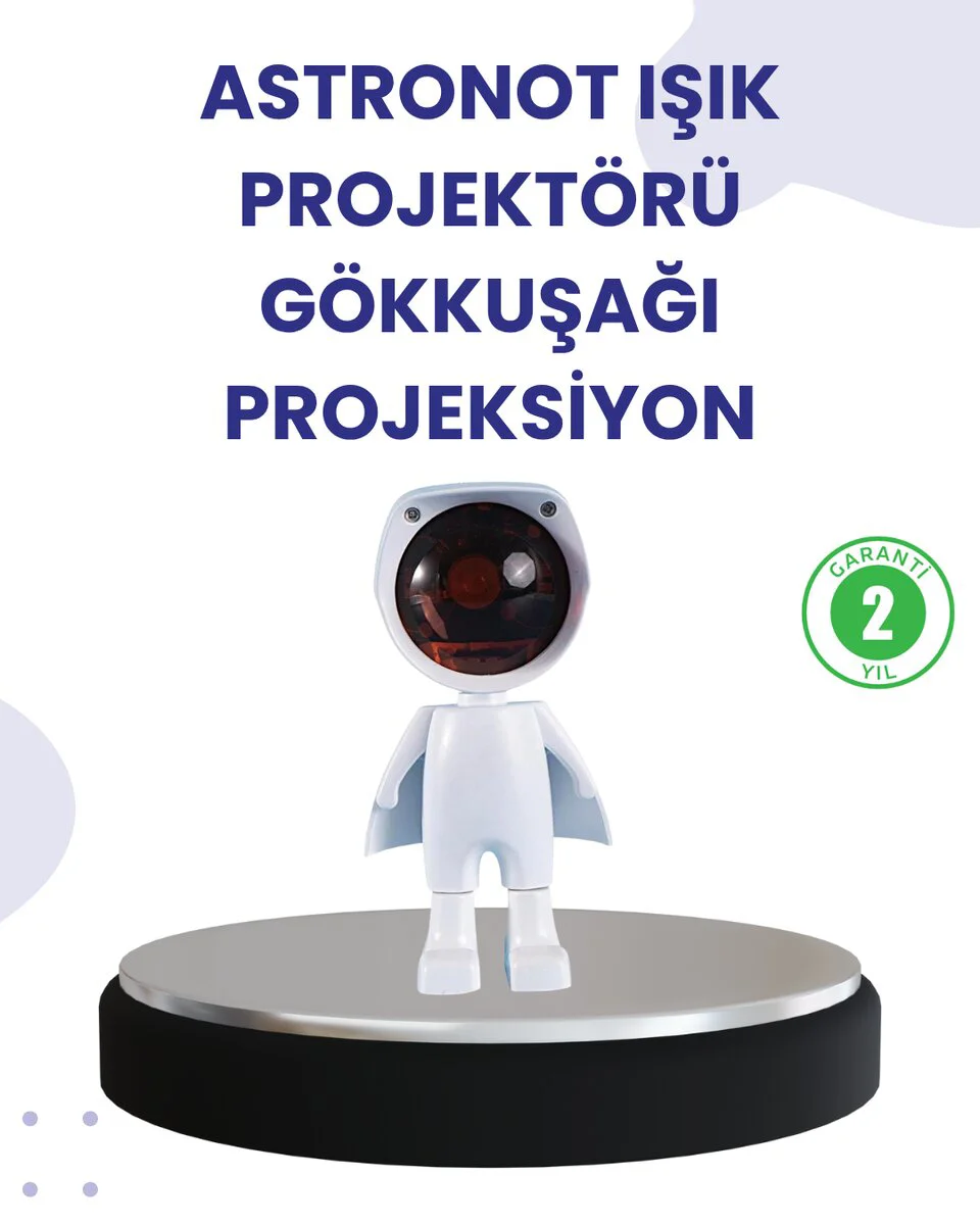 Dekoratif Gün Batımı Işığı – Astronot Figürlü - Şarjlı Gece Lambası