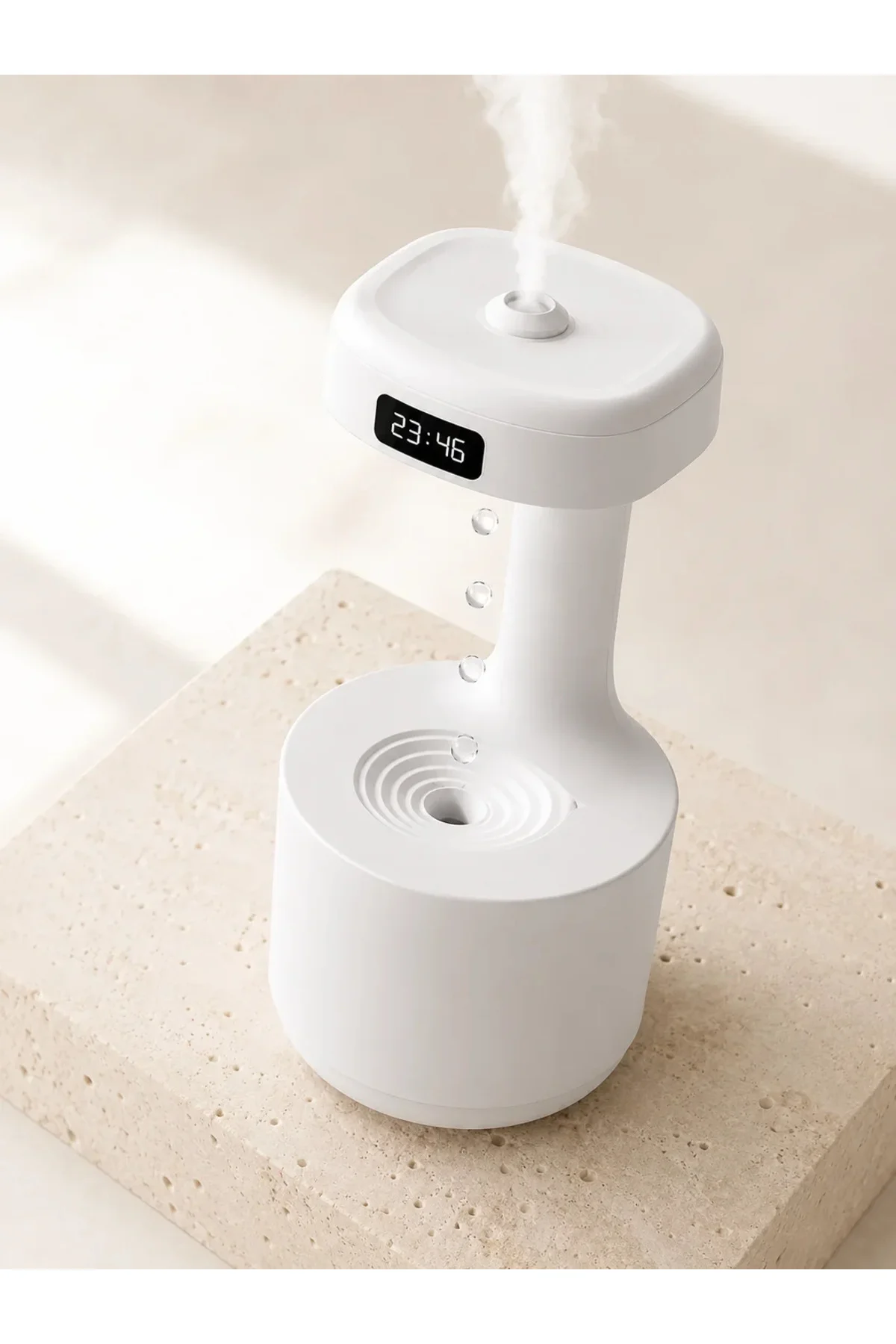 Dekoratif Hava Nemlendirici 800 ml Sessiz Aroma Difüzör Anti Yerçeki Su Efektli