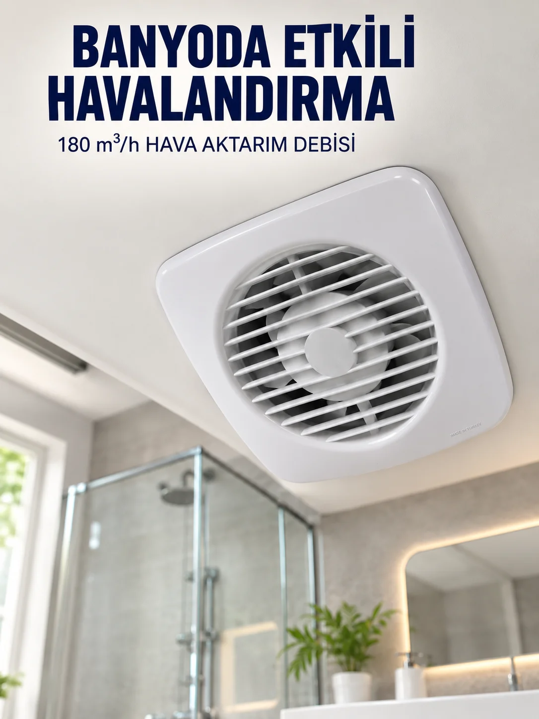 Dekoratif Havalandırma Aspiratörü 120 mm 180 m³/h Duvar ve Tavan Montajlı Fiyatı, Yorumları ve Özellikleri