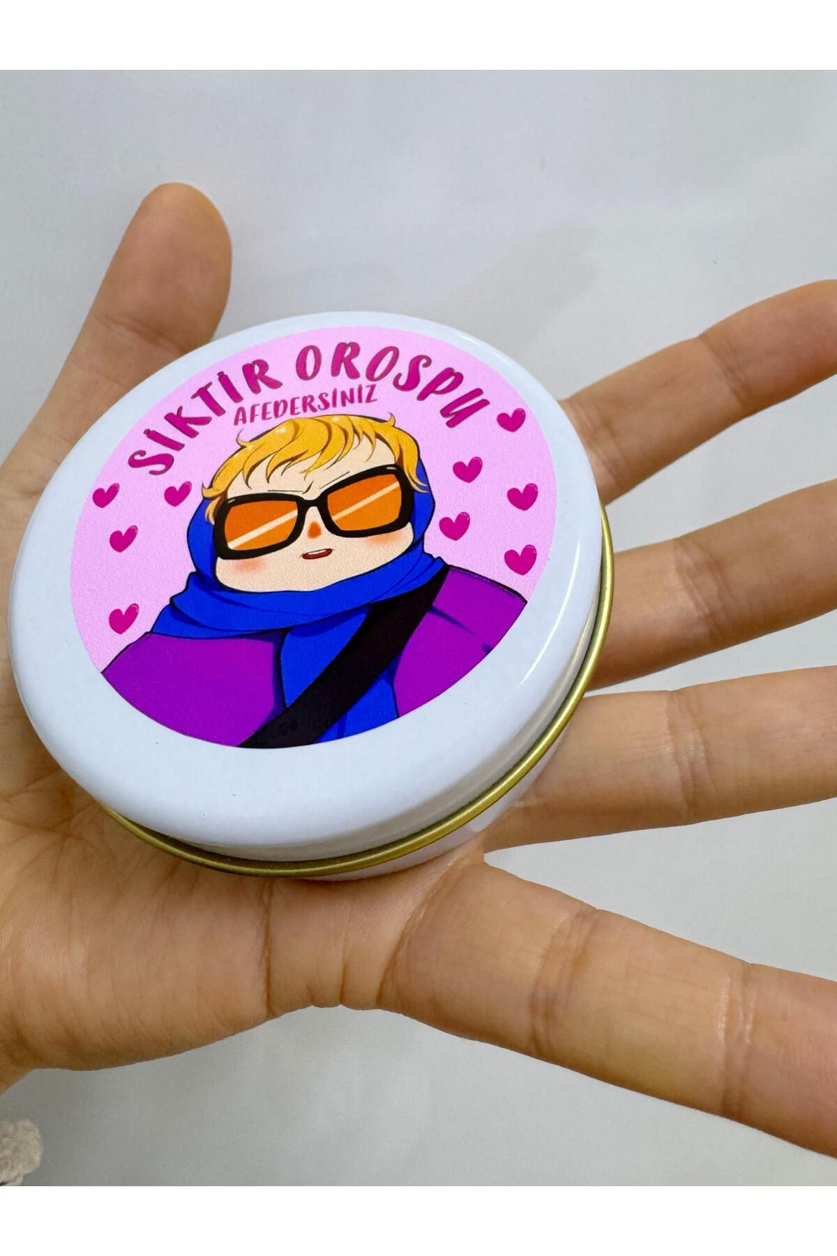 Aresmumatölyesi  Dekoratif Hediyelik Esprili Afedersiniz Teyze Teneke Mum