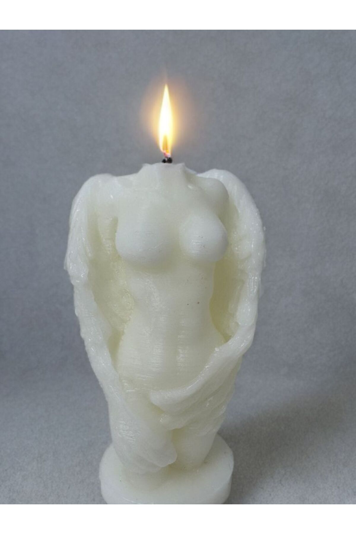 Aresmumatölyesi  Dekoratif Hediyelik Melek Kanatlı Kadın Figürlü Mum 200 Gr
