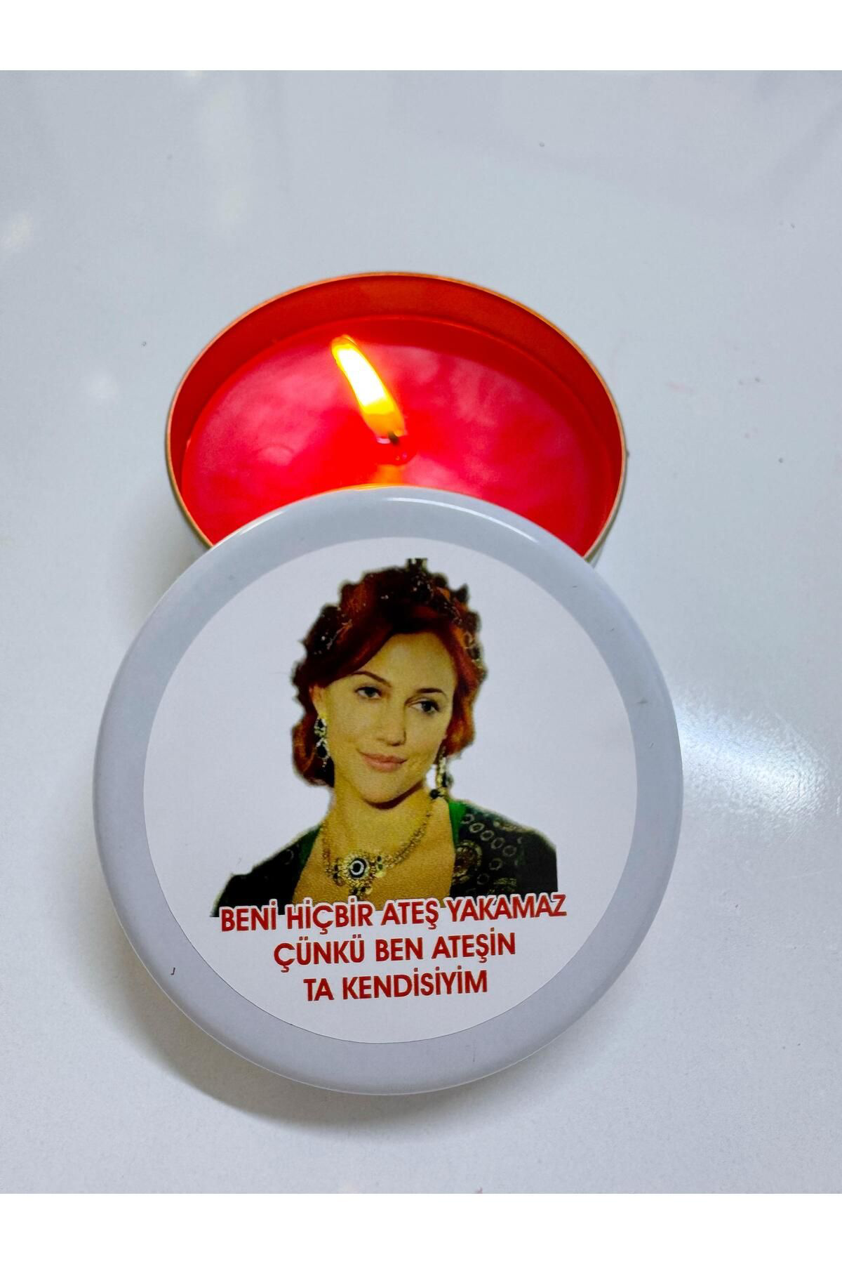 Aresmumatölyesi  Dekoratif Hediyelik Hürrem Sultan Teneke Mum