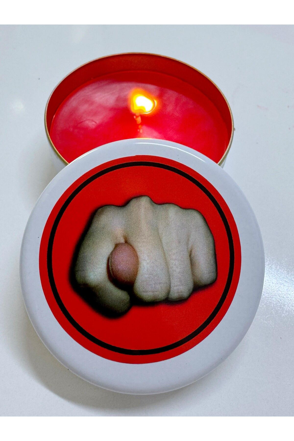 Aresmumatölyesi  Dekoratif Hediyelik Esprili Nah Yapan Teneke Mum