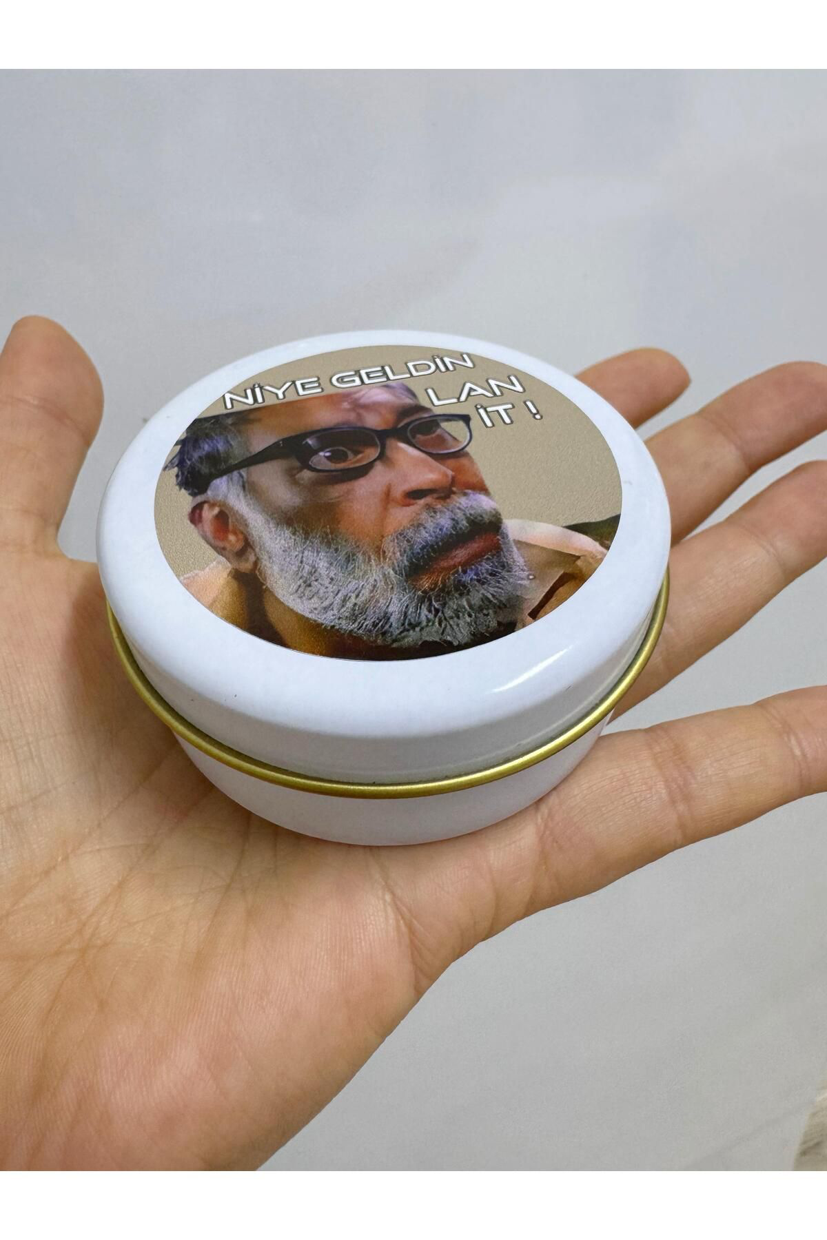 Aresmumatölyesi  Dekoratif Hediyelik Esprili Niye Geldin Lan İt Teneke Mum