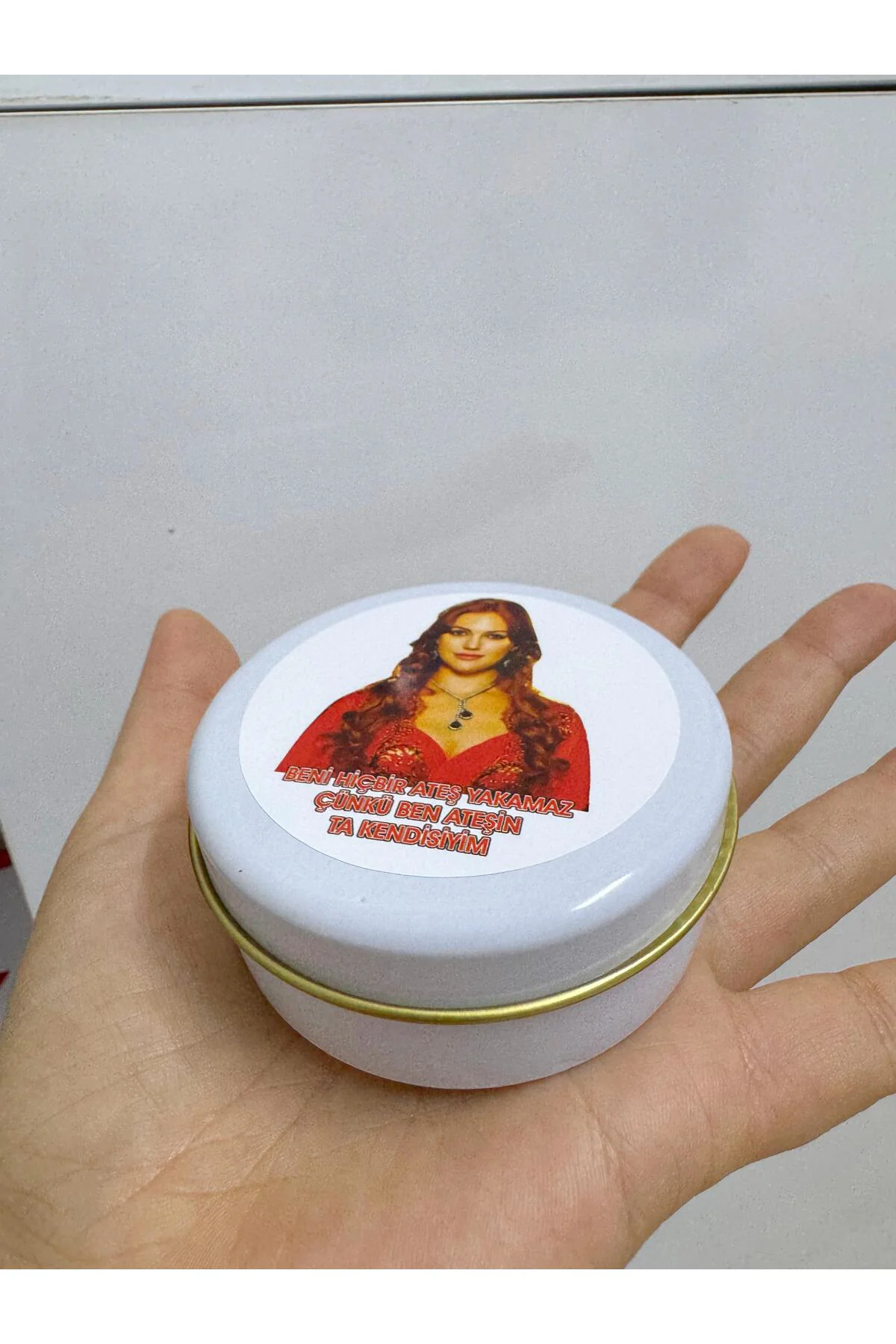 dekoratif hediyelik hürrem sultan teneke mum