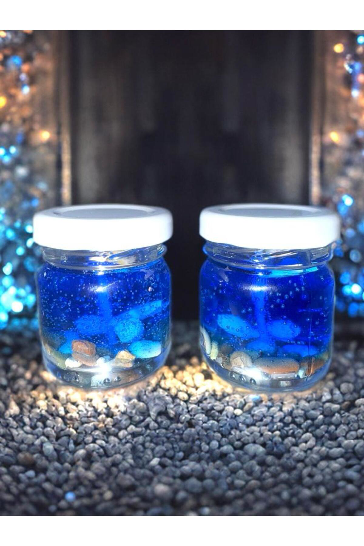 Aresmumatölyesi  Dekoratif Hediyelik Okyanus Kokulu Deniz Kabuklu Mavi Jel 40 Cc K