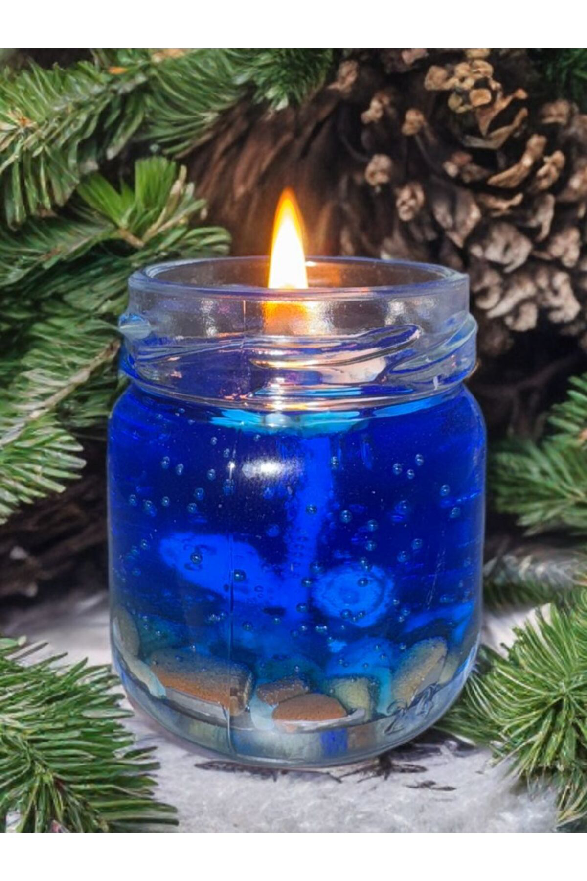 Aresmumatölyesi  Dekoratif Hediyelik Okyanus Kokulu Deniz Kabuklu Mavi Jel 40 Cc K