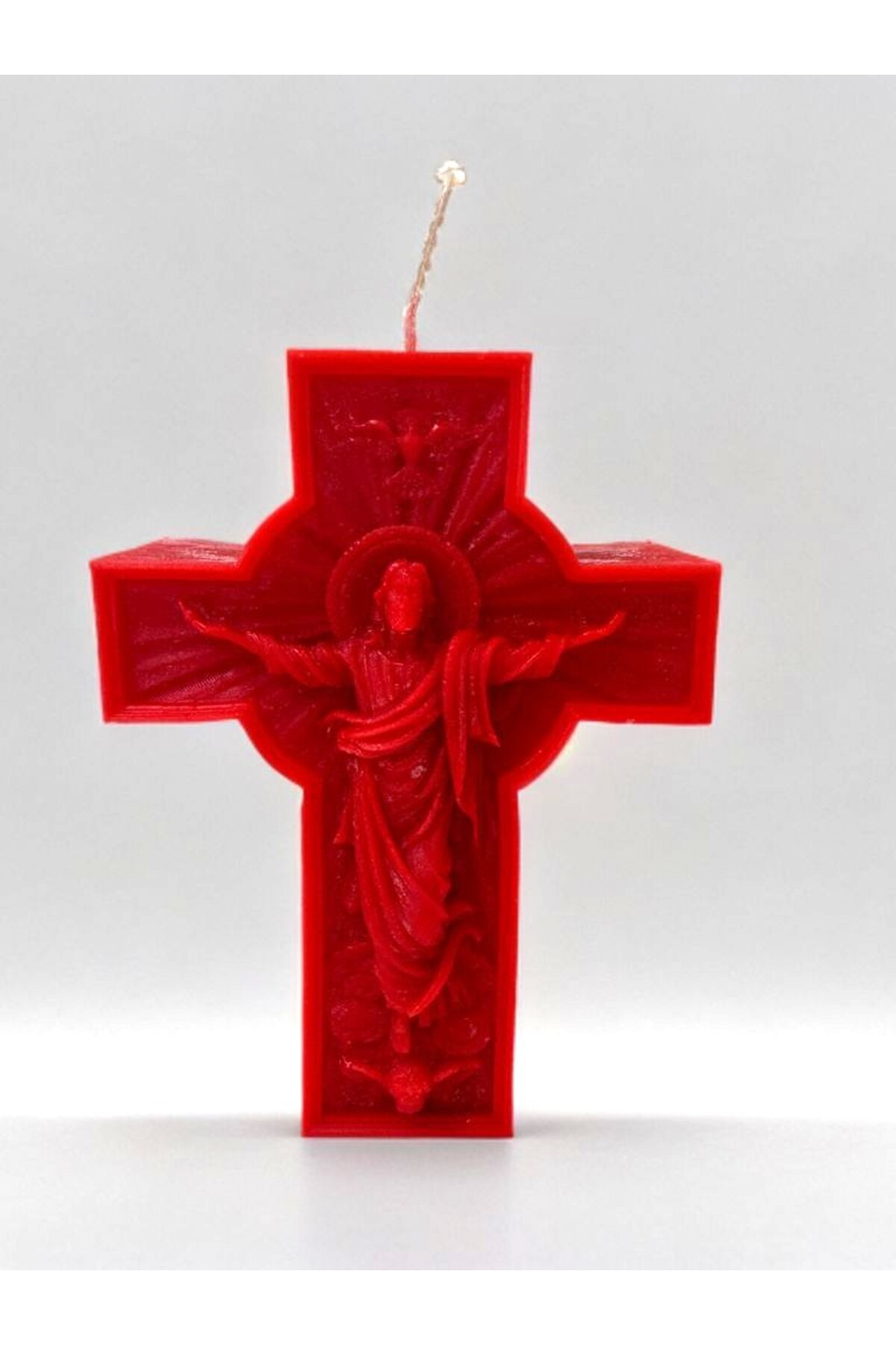 Aresmumatölyesi  Dekoratif Hediyelik Büyük Haç Mum