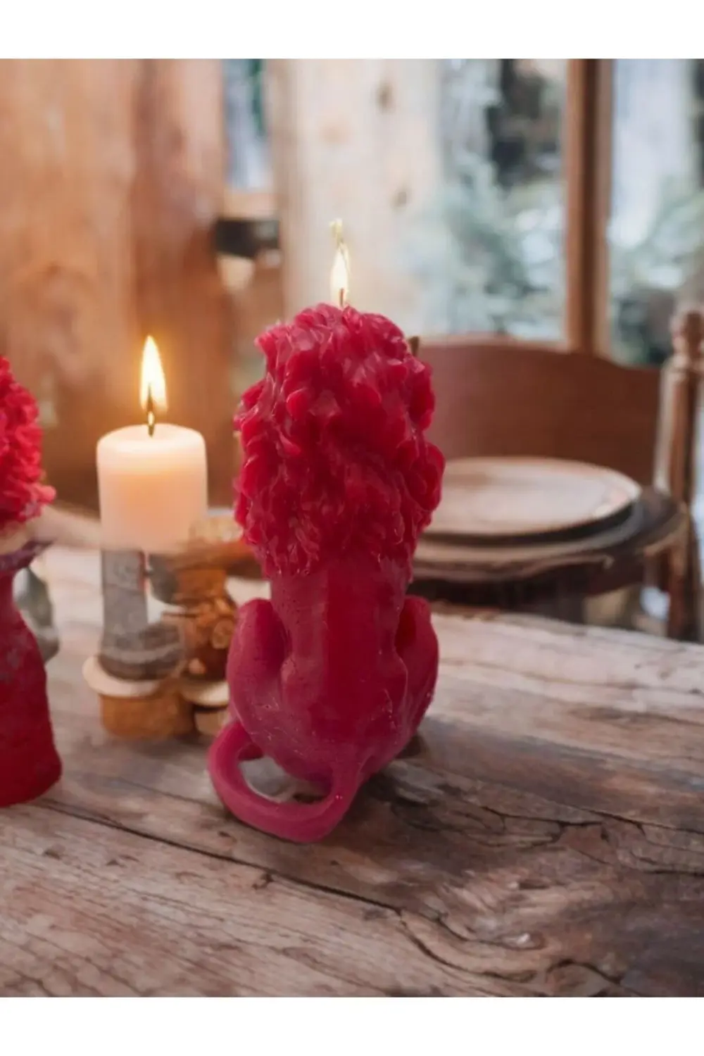 DEKORATİF HEDİYELİK ASLAN ŞEKLİNDE MUM