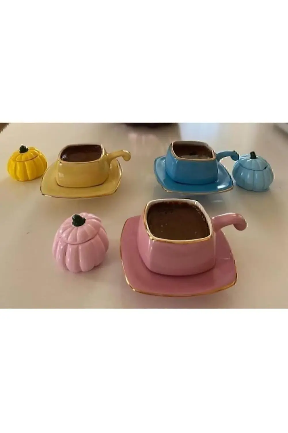 Dekoratif Hediyelik Mini Bal Kabağı Sunumluk Lokumluk 6 Adet