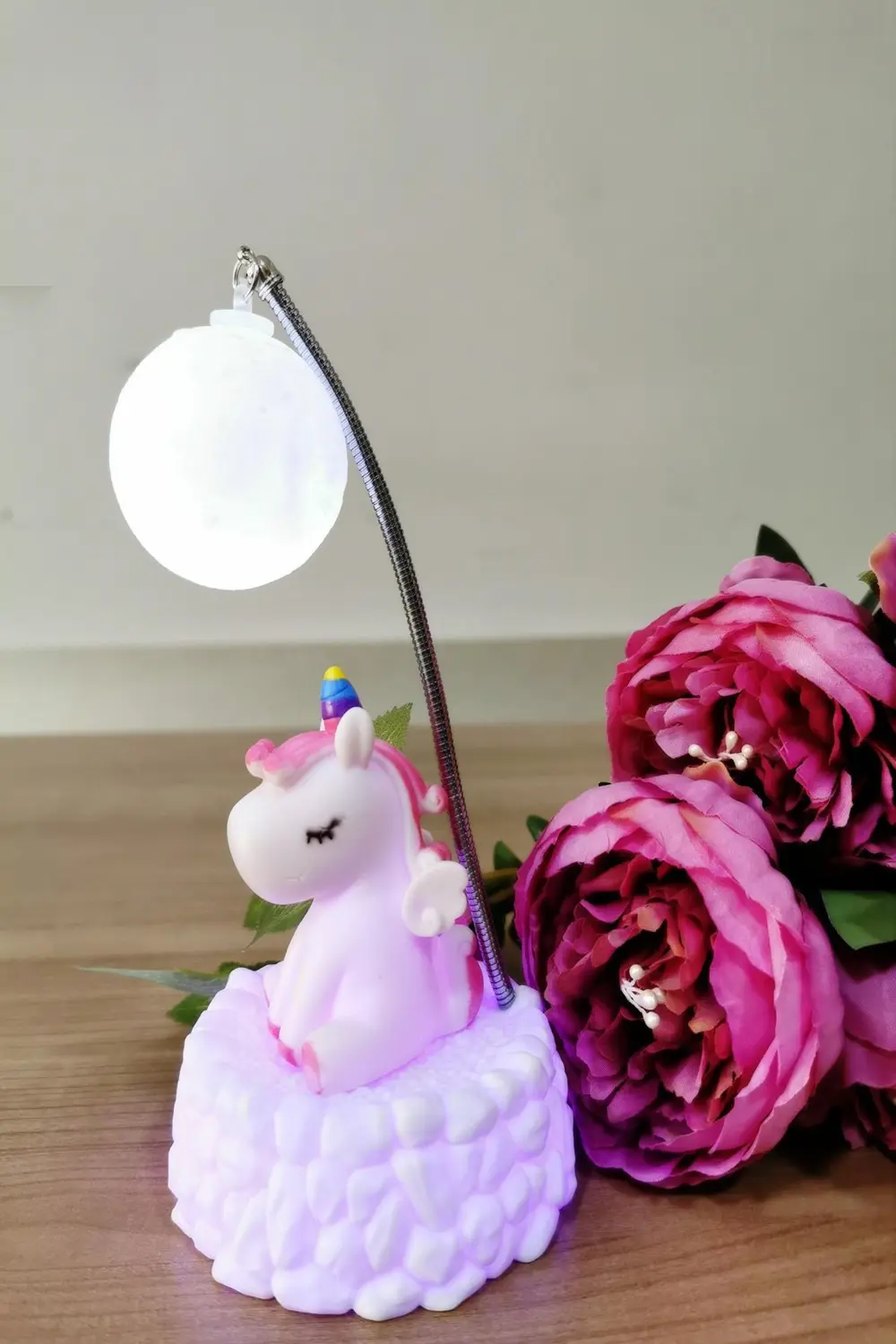 Dekoratif Işık Altında Unicorn Renk Değiştiren Gece Lambası (Beya