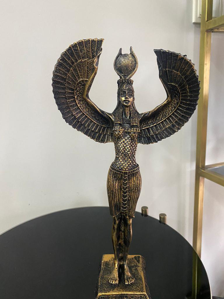 Dekoratif İsis Biblo Mısır Tanrıçası Melek şamdan modeli biblo