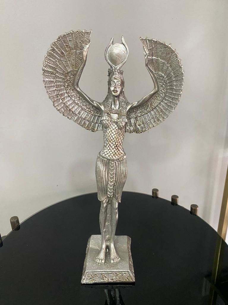 Dekoratif İsis Biblo Mısır Tanrıçası Melek şamdan modeli biblo
