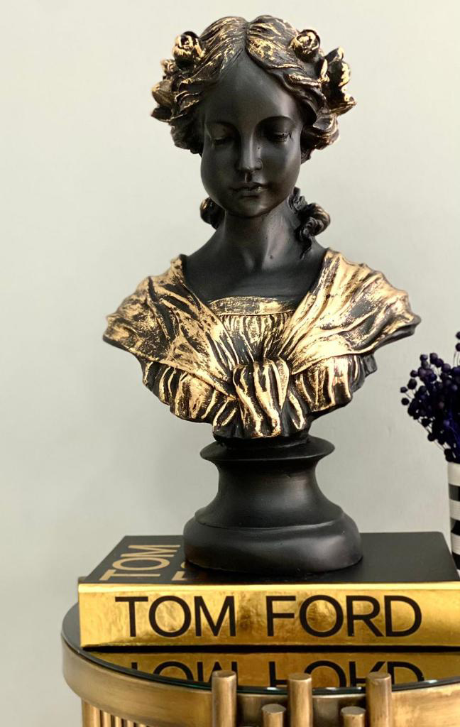Dekoratif Kadın Büst Ophelia Heykel Biblo