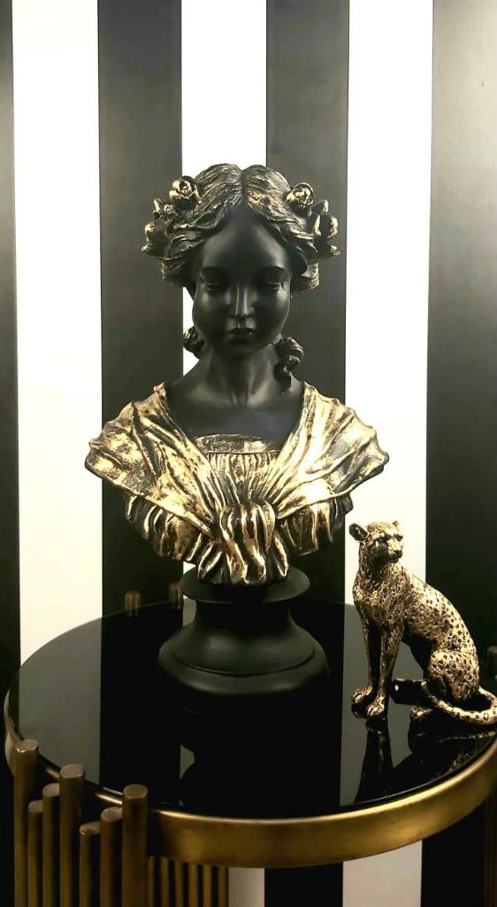 Dekoratif Kadın Büst Ophelia Heykel Biblo