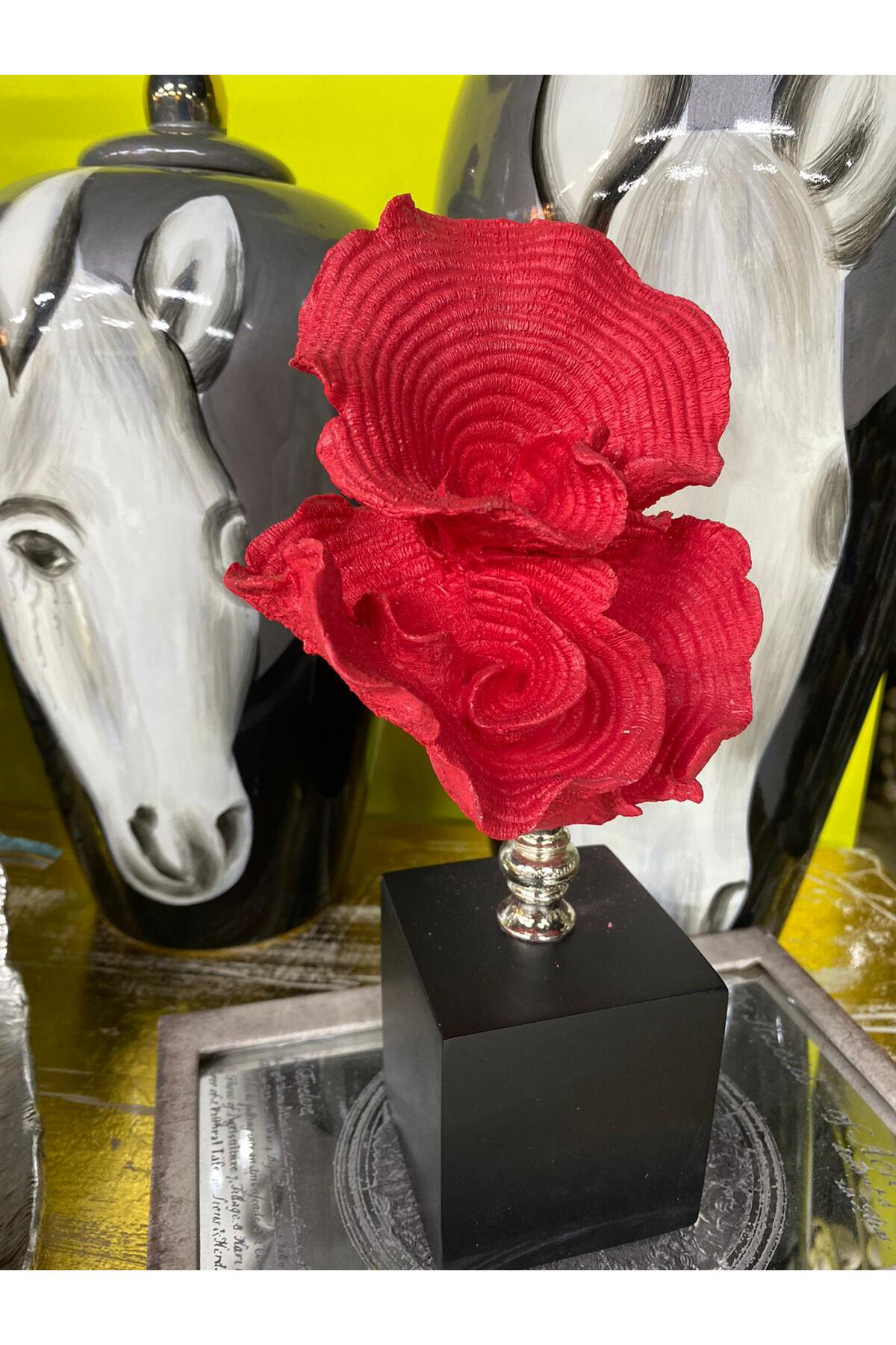 Dekoratif Kaideli Mercan  Kırmızı 27cm