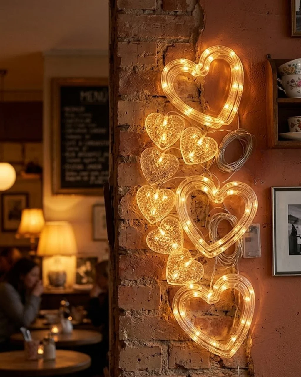 Dekoratif Kalp Led Neon Lamba Romantik Oda Balkon Ve Masa Üstü Işığı - Lisinya Diğer