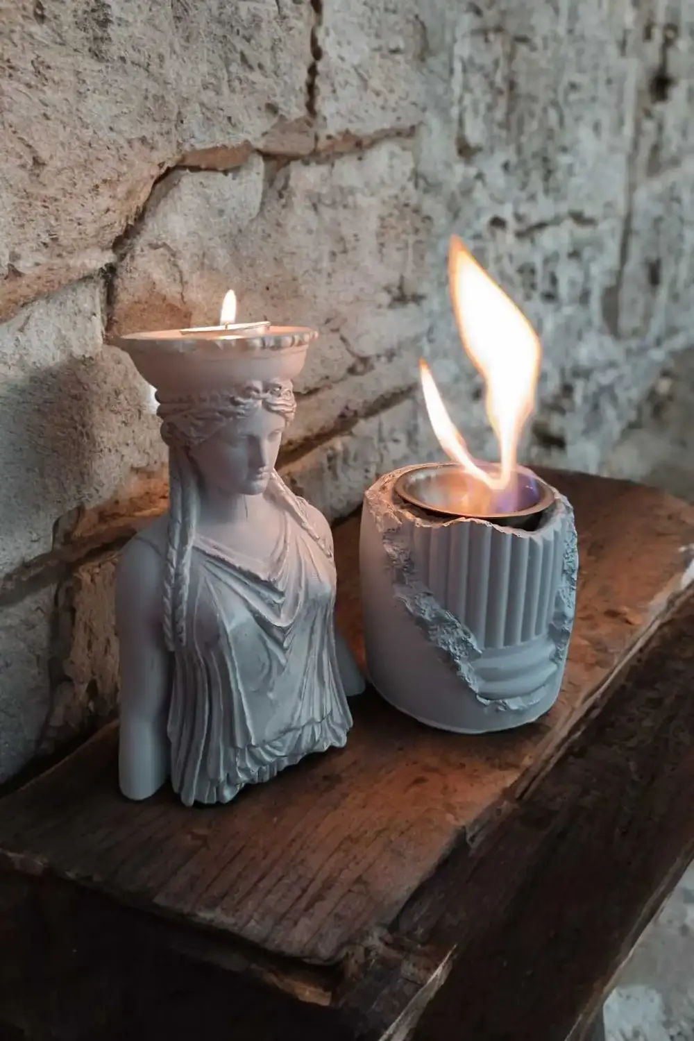 Dekoratif Karyadit Kızı ve Ateş Çukuru Seti Gri