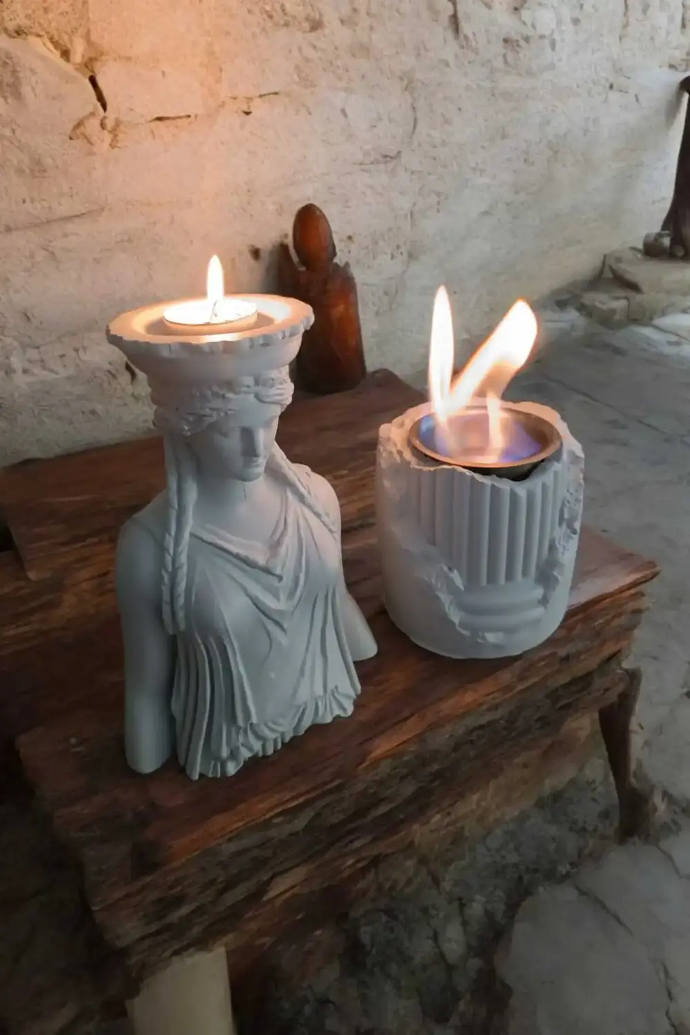 Dekoratif Karyadit Kızı ve Ateş Çukuru Seti Gri