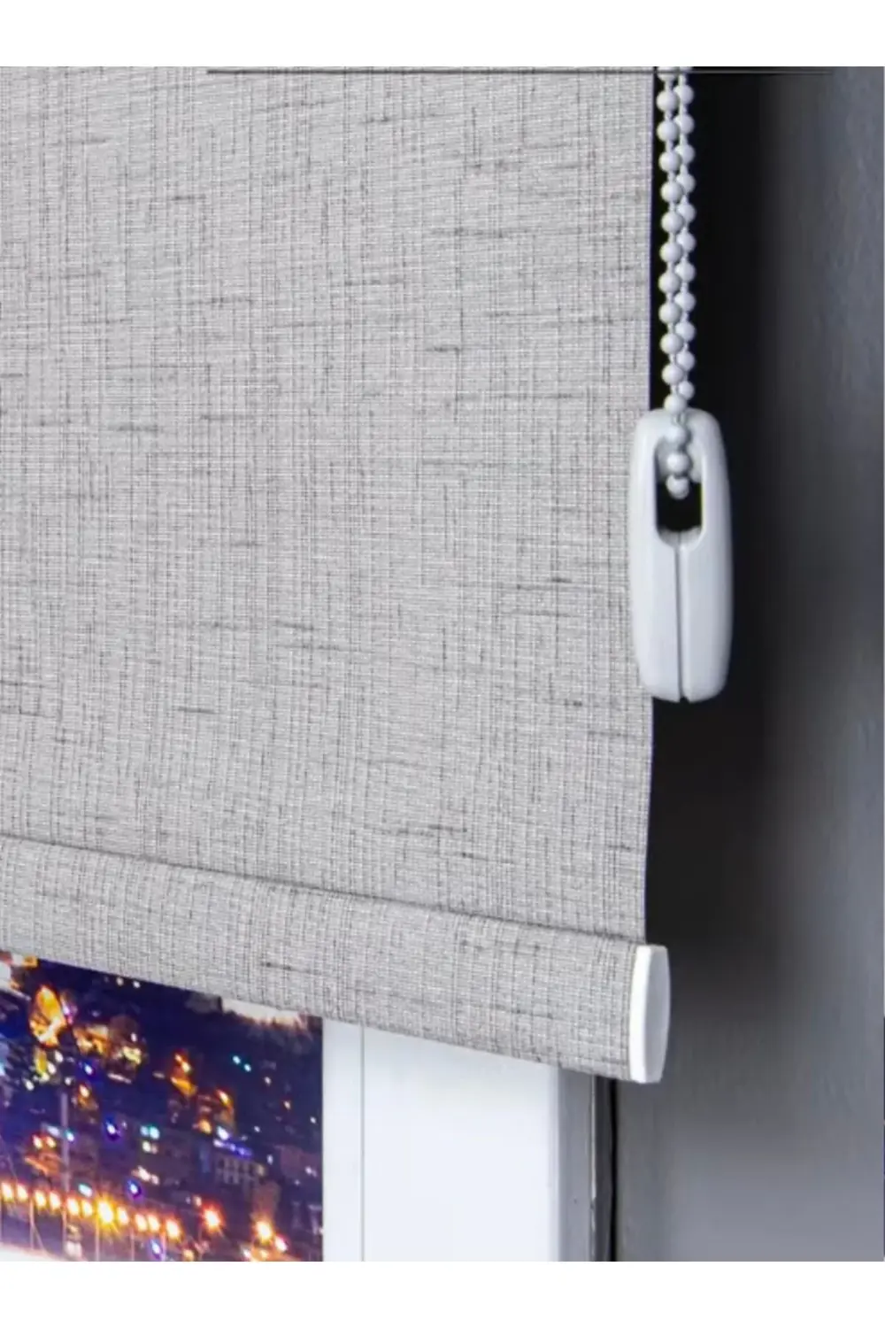 Dekoratif Keten Blackout Karartma Güneşlik Stor Perde Alüminyum K