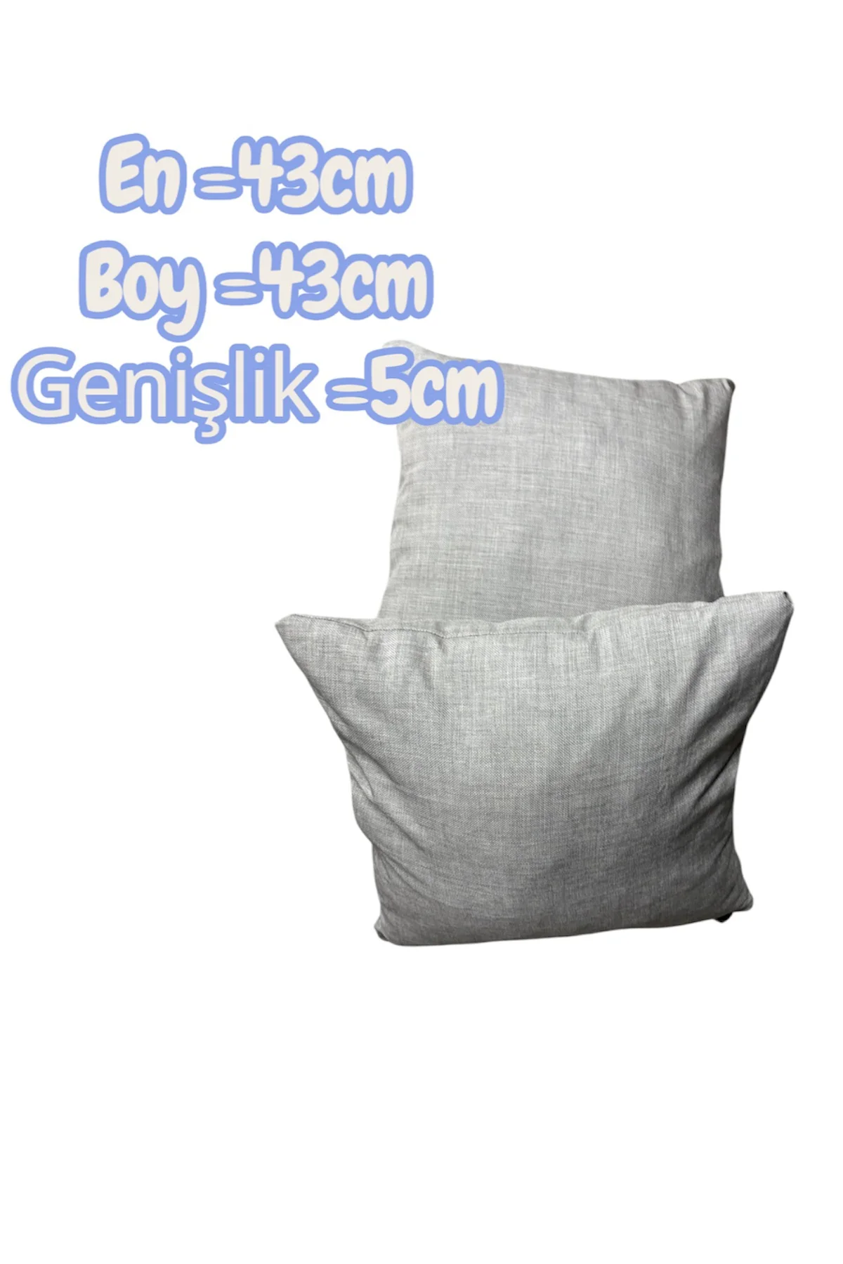 Dekoratif Keten Yastık, 2li Kırlent Yastık, Kılıfılı Dolgulu Yast