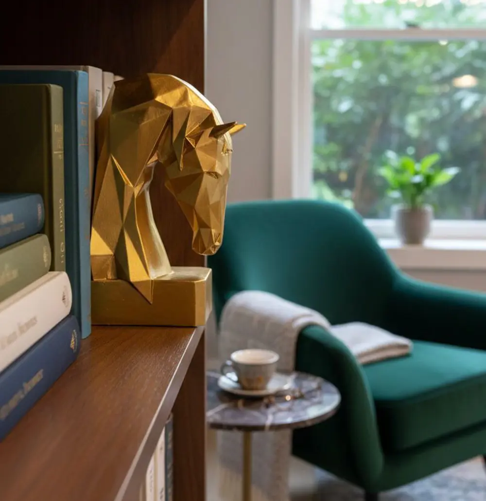 Dekoratif Kitap Tutucu Kübit At Figürlü Biblo