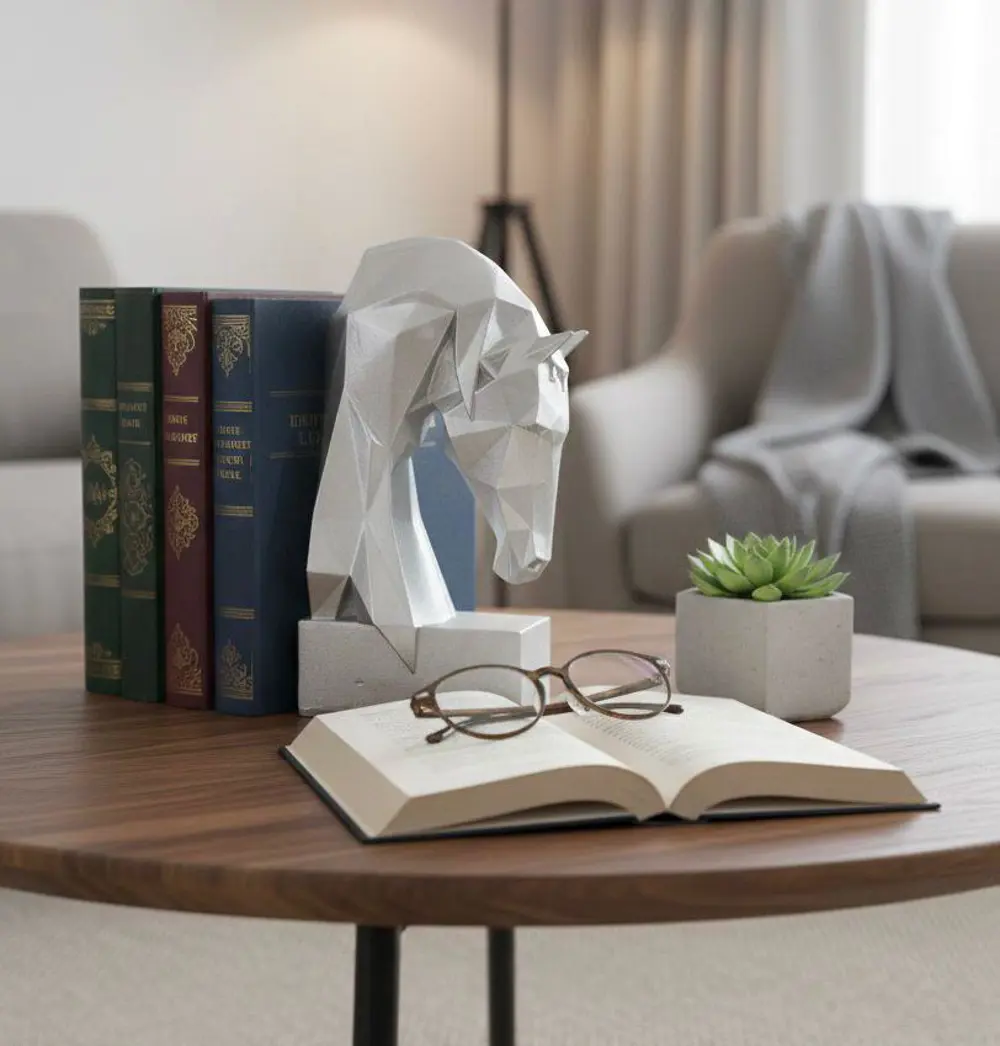 Dekoratif Kitap Tutucu Kübit At Figürlü Biblo