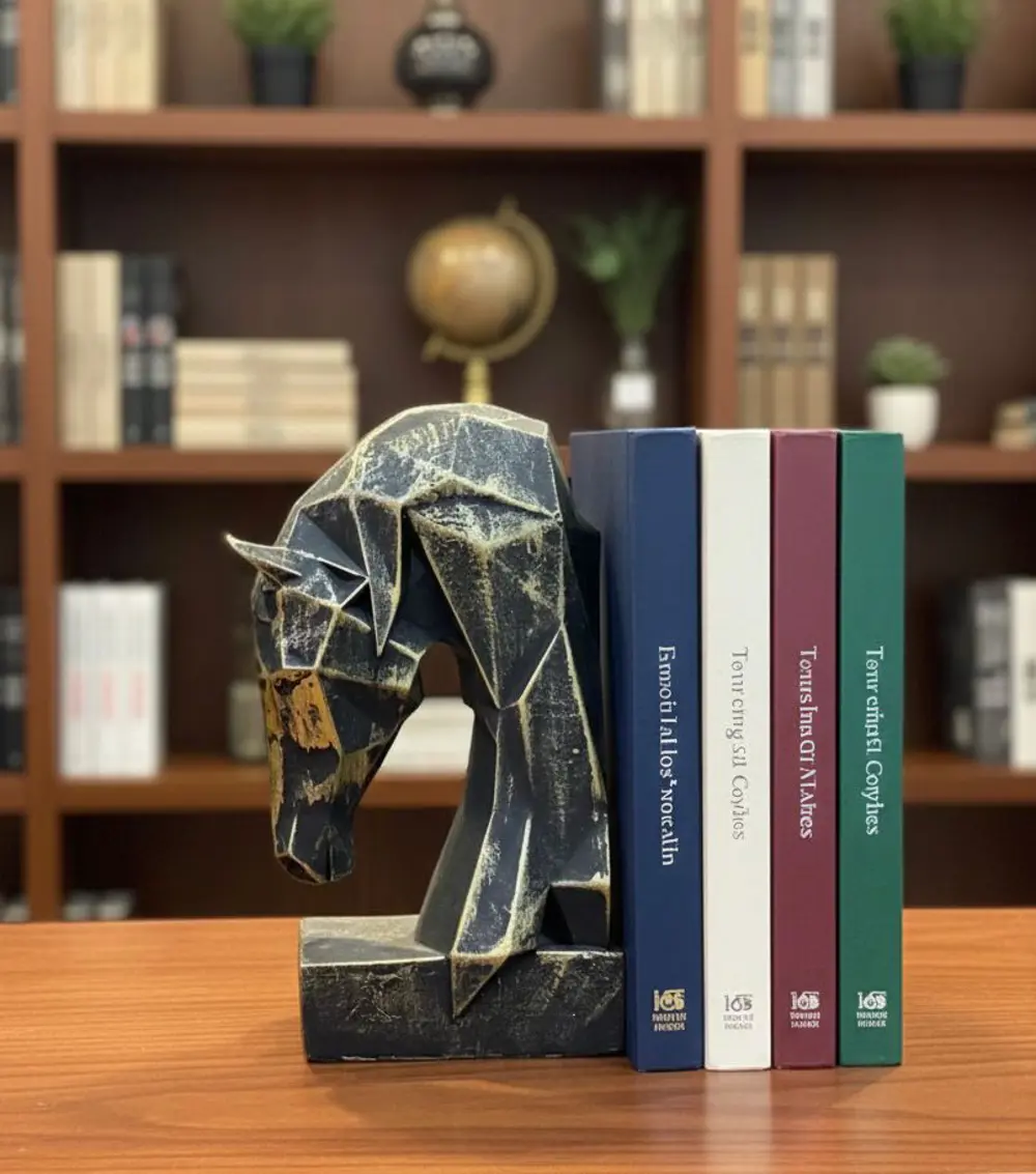 Dekoratif Kitap Tutucu Kübit At Figürlü Biblo