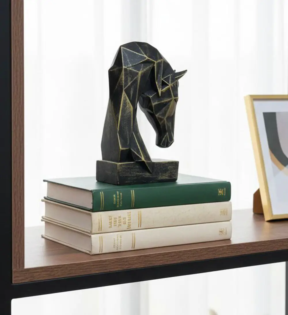 Dekoratif Kitap Tutucu Kübit At Figürlü Biblo