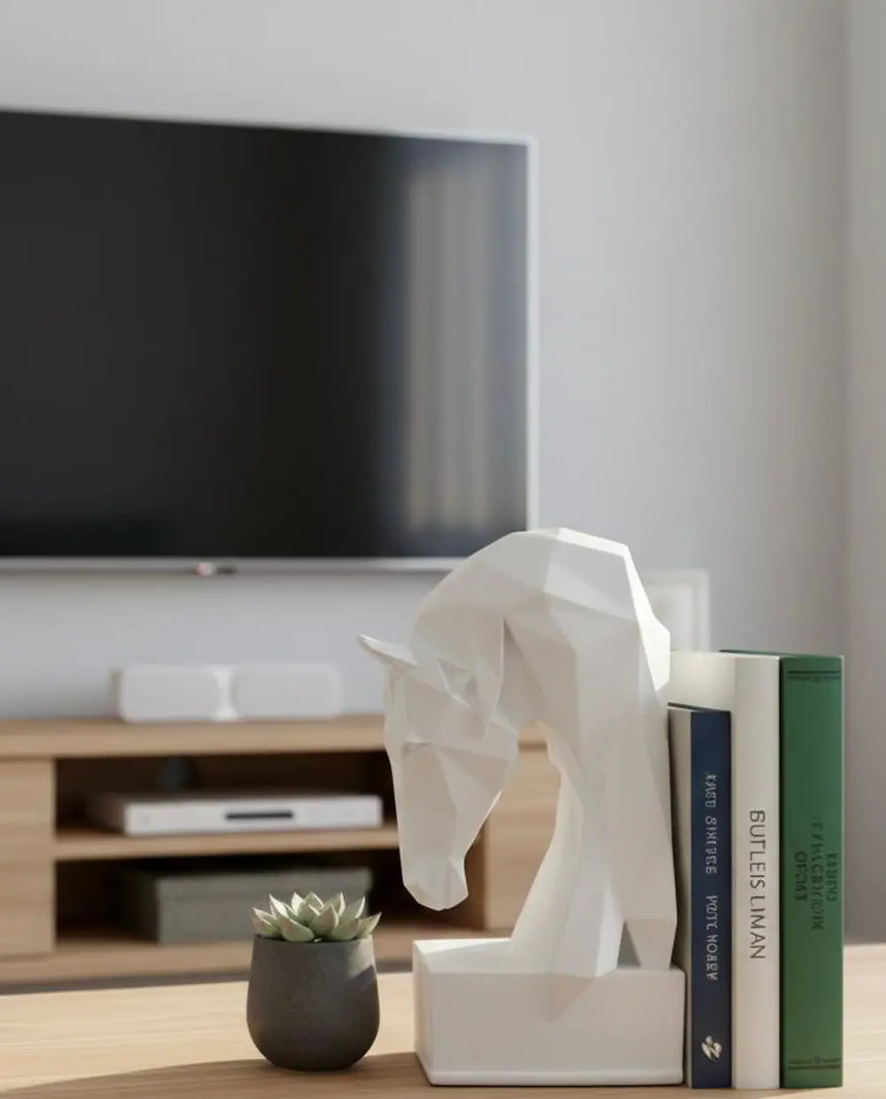 Dekoratif Kitap Tutucu Kübit At Figürlü Biblo