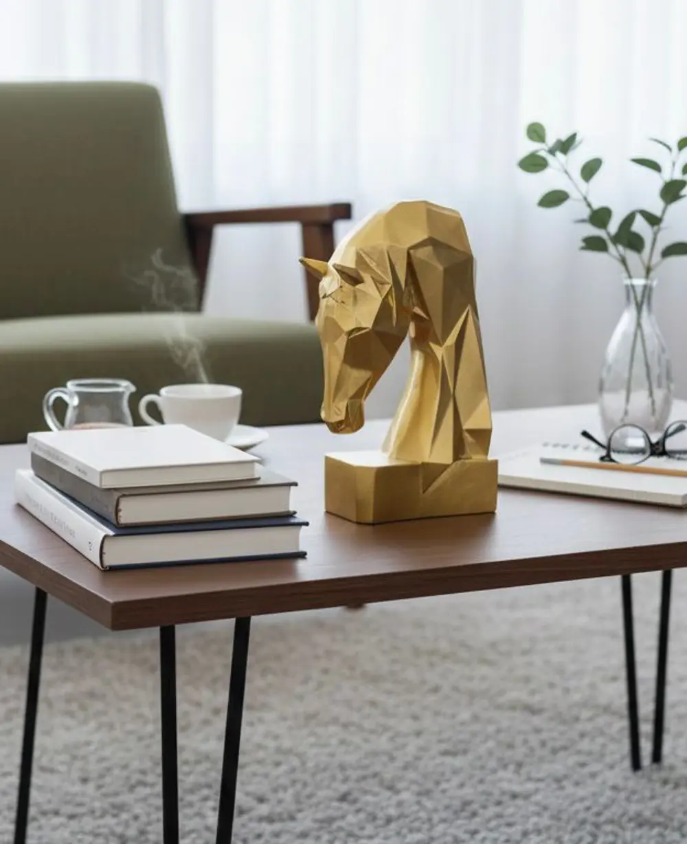 Dekoratif Kitap Tutucu Kübit At Figürlü Biblo