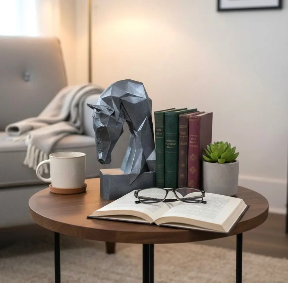 Dekoratif Kitap Tutucu Kübit At Figürlü Biblo