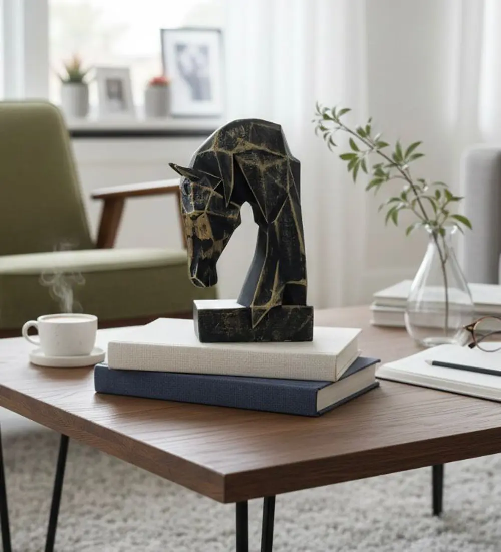Dekoratif Kitap Tutucu Kübit At Figürlü Biblo