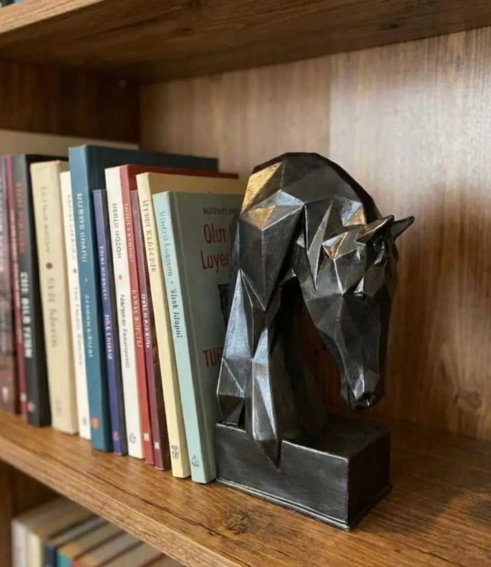 Dekoratif Kitap Tutucu Kübit At Figürlü Biblo