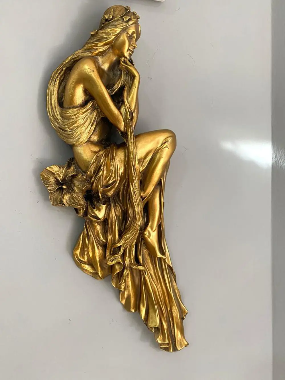 Dekoratif Kız Pano Duvar Heykel Biblo