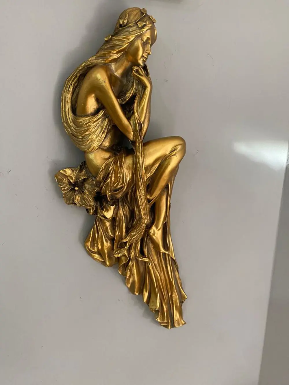 Dekoratif Kız Pano Duvar Heykel Biblo