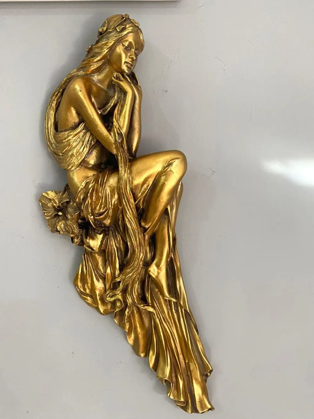 Dekoratif Kız Pano Duvar Heykel Biblo