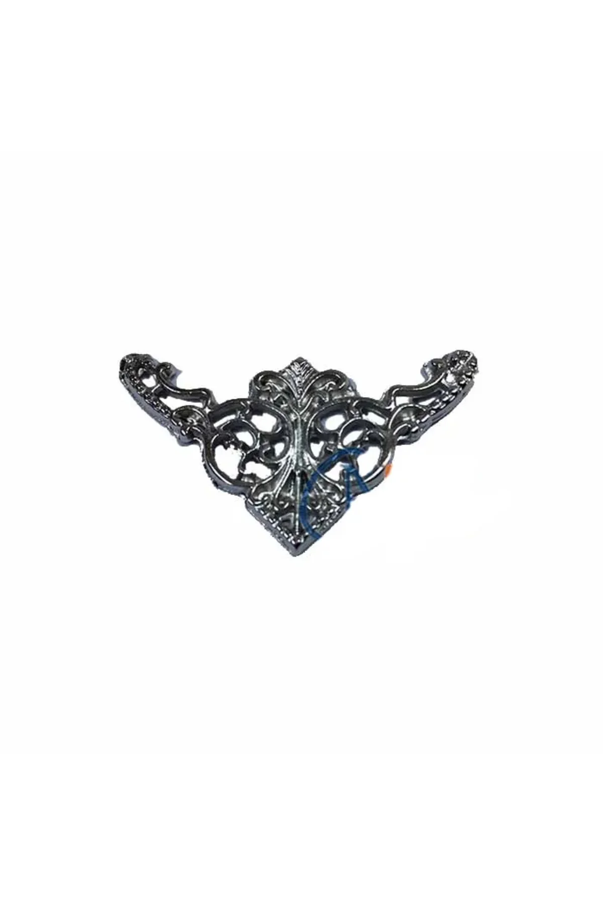 Dekoratif Köşe Süsü, Köşelik - Küçük, 19x34mm, Nikel, 100 Adet Dekoratif Köşe Süsü, Köşelik - Küçük, 19x34mm, Nikel, 100 Adet