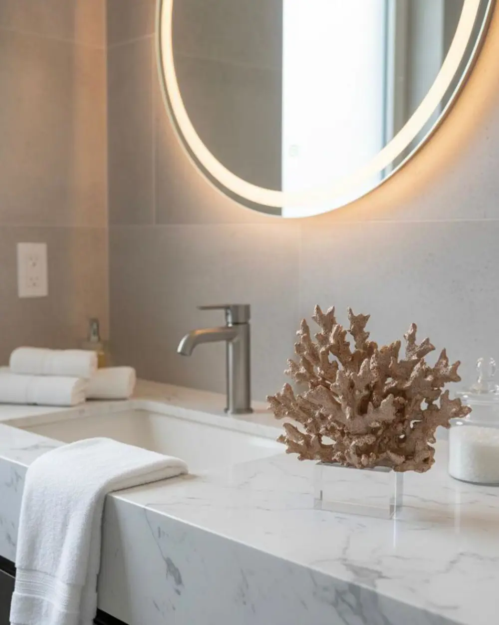 Dekoratif Kristal Kaideli Mercan Biblo Roz Gold